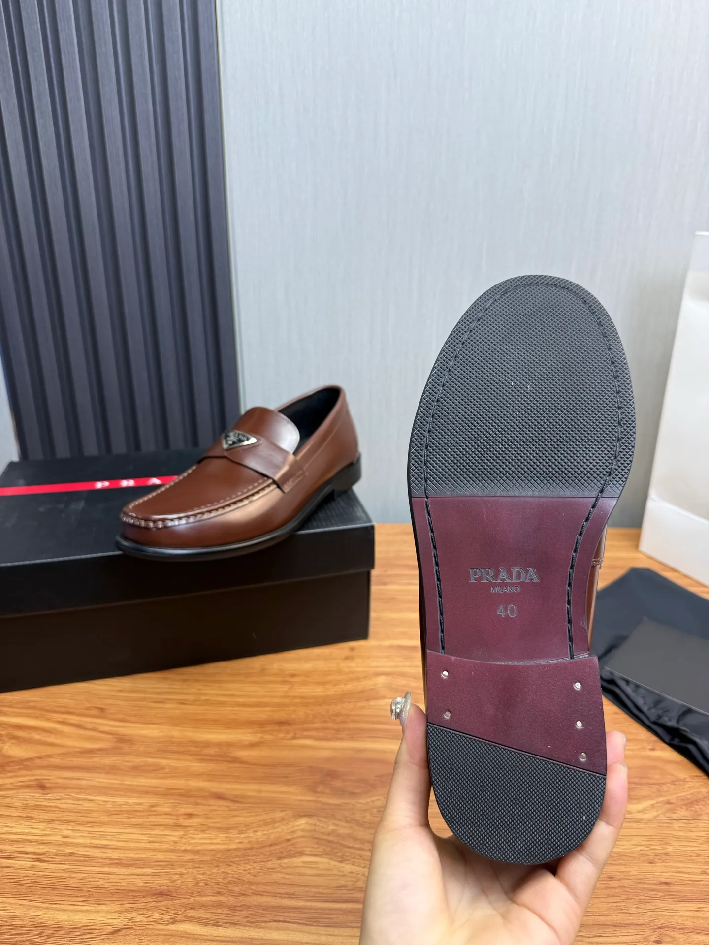 Factory price 580💰 ＰＲＡＤＡPrada. Men's business casual leather shoes, luxurious and noble👞All imported original brand leather materials, just to create a more comfortable wearing experience, upper: original cowhide. Frosted cowhide➕Imported full cowhide, original outsole✔️36-45 (45 non-returnable)